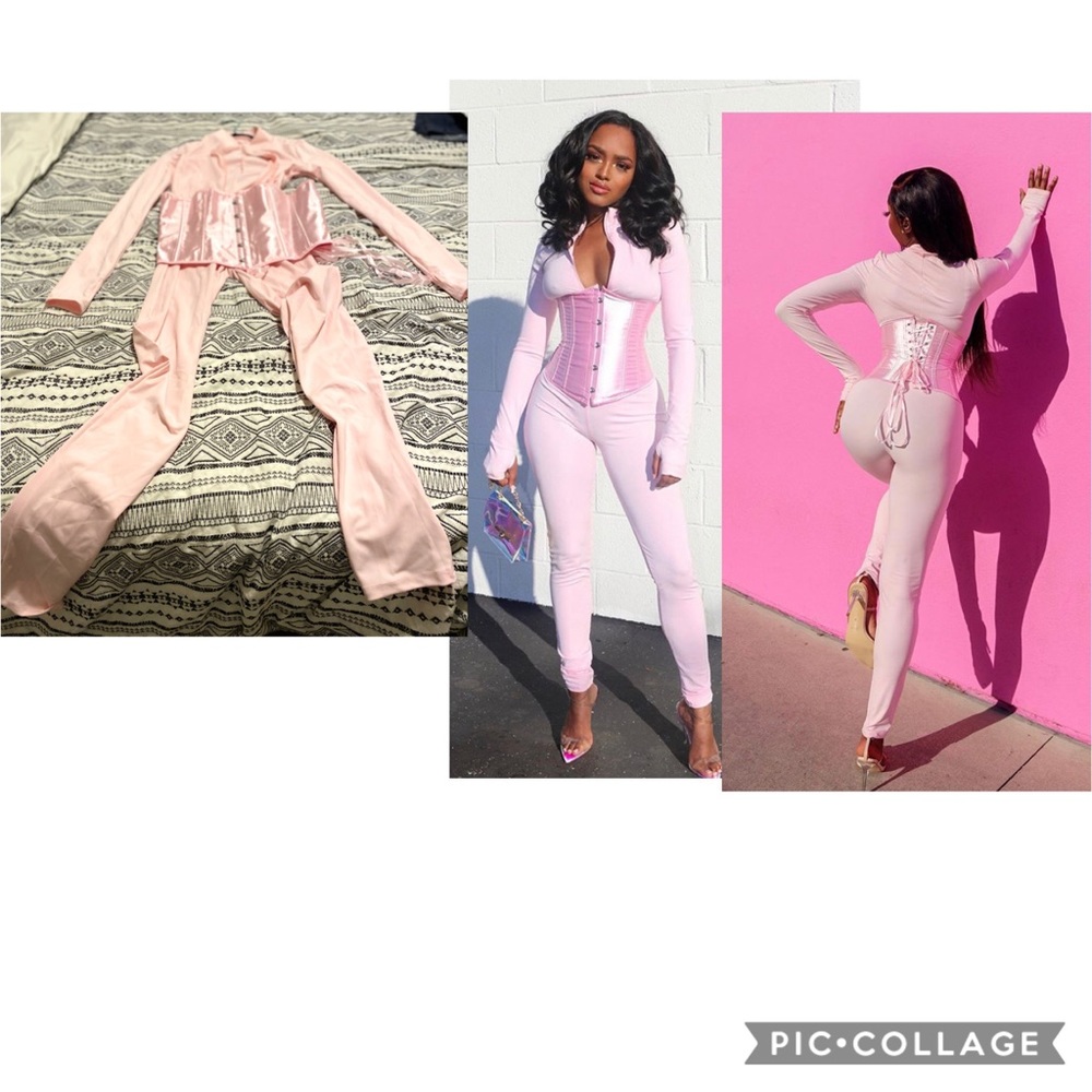 Pink corset jumpsuit